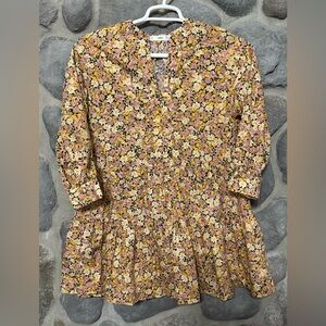 Floral Tiered Babydoll Dress MNG Mango Women’s XXS BOHO